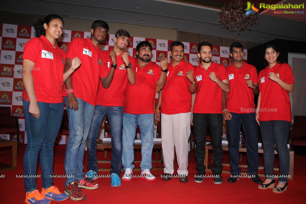 Team Announcement of Hyderabad Hunters for Premier Badminton League at Radisson Blu, Hyderabad