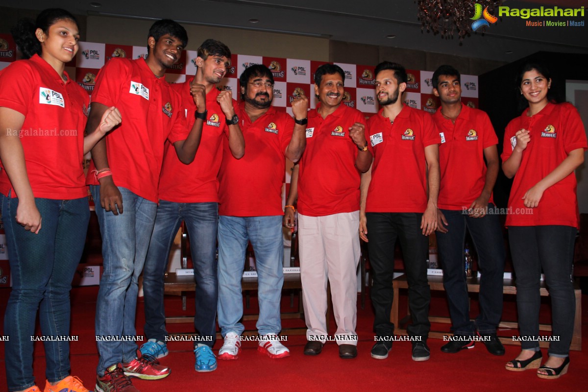 Team Announcement of Hyderabad Hunters for Premier Badminton League at Radisson Blu, Hyderabad