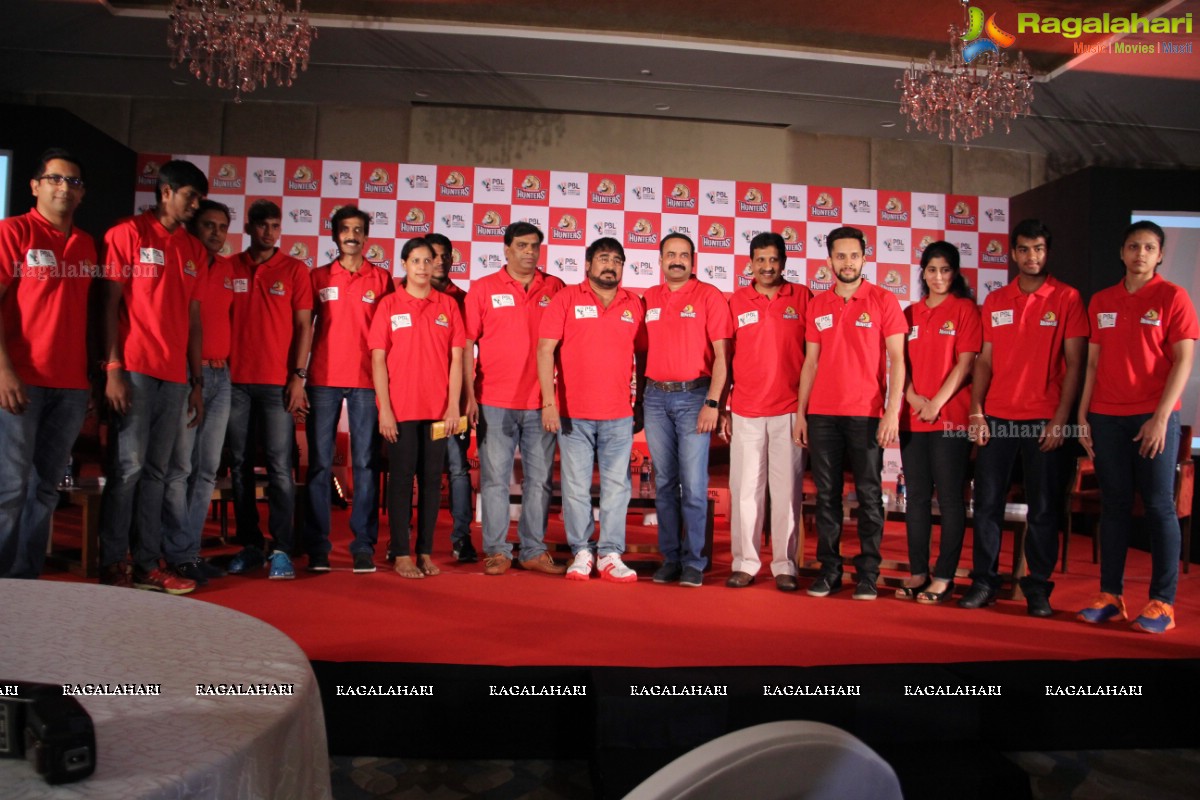 Team Announcement of Hyderabad Hunters for Premier Badminton League at Radisson Blu, Hyderabad