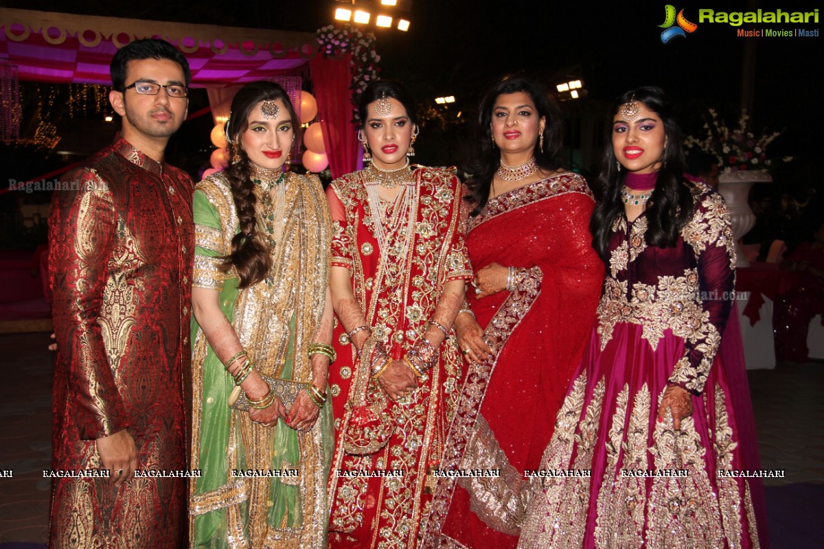 Grand Wedding Ceremony of Bader Alam Khan-Iqra Fatima at Imperial Garden, Hyderabad