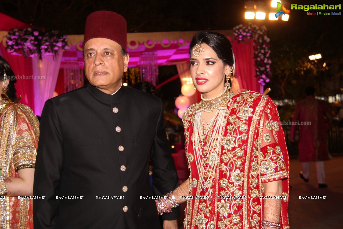 Grand Wedding Ceremony of Bader Alam Khan-Iqra Fatima at Imperial Garden, Hyderabad