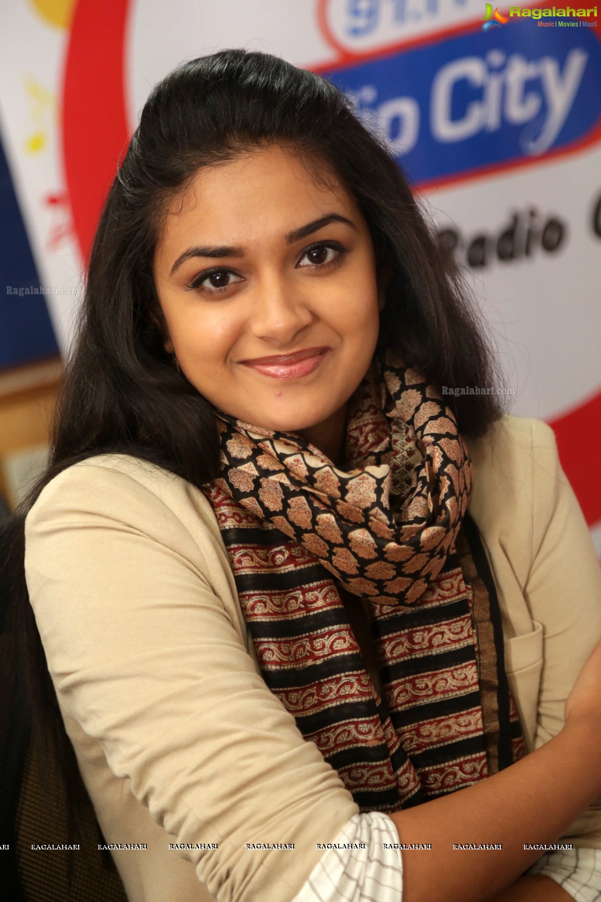 Keerthy Suresh at 91.1 FM Radio City