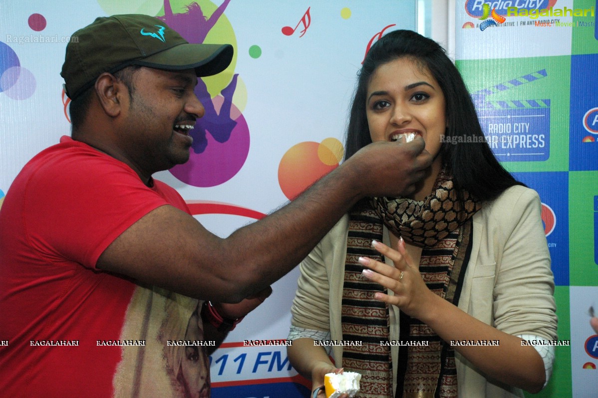 Keerthy Suresh at 91.1 FM Radio City