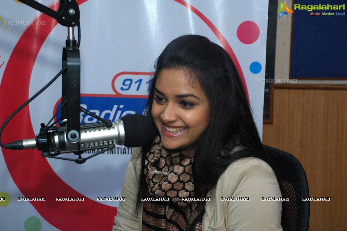 Keerthy Suresh at 91.1 FM Radio City