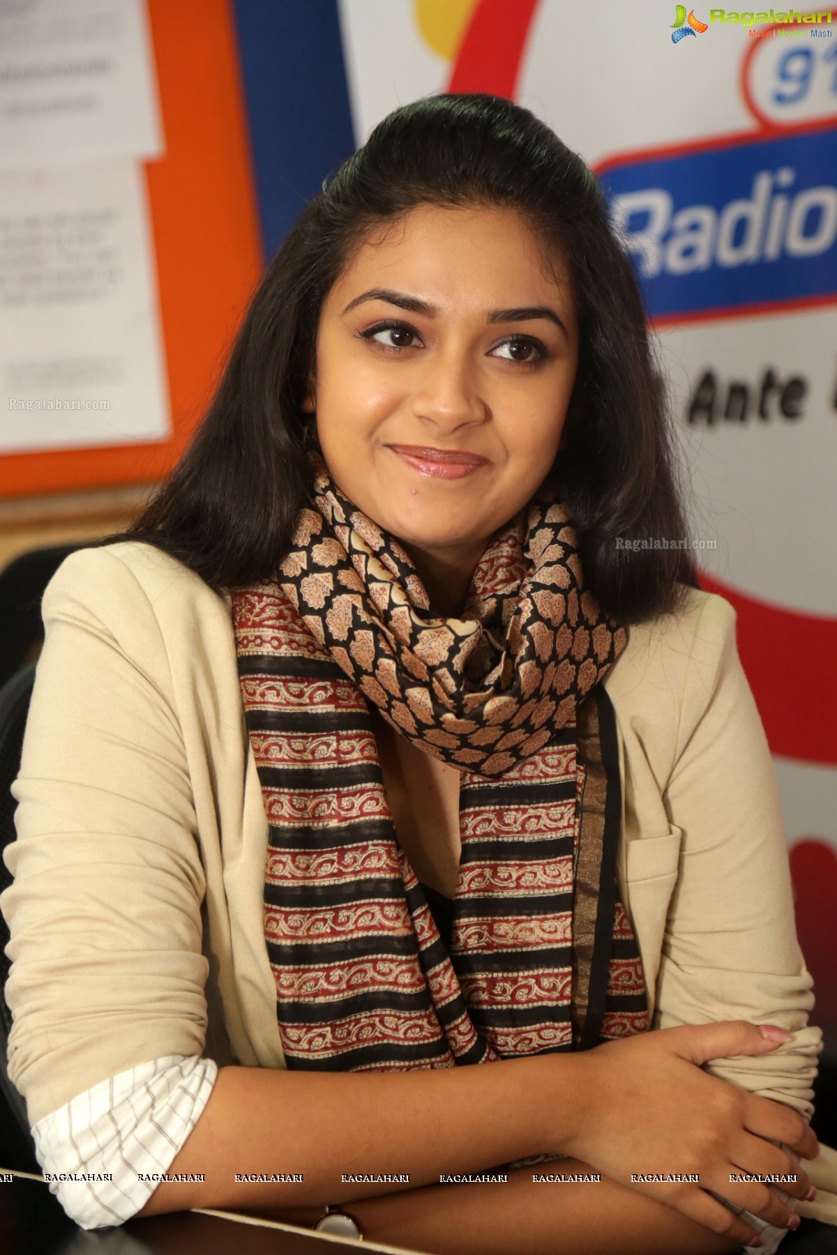 Keerthy Suresh at 91.1 FM Radio City