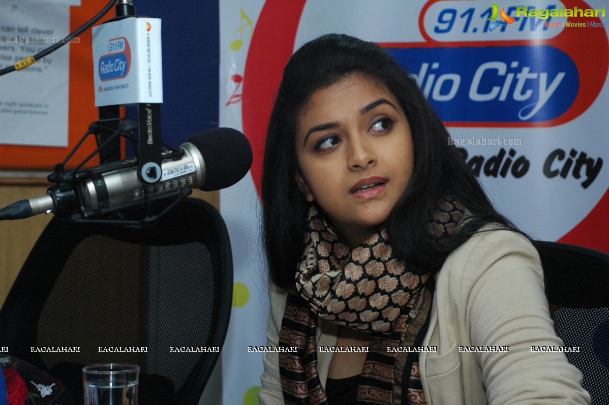 Keerthy Suresh at 91.1 FM Radio City