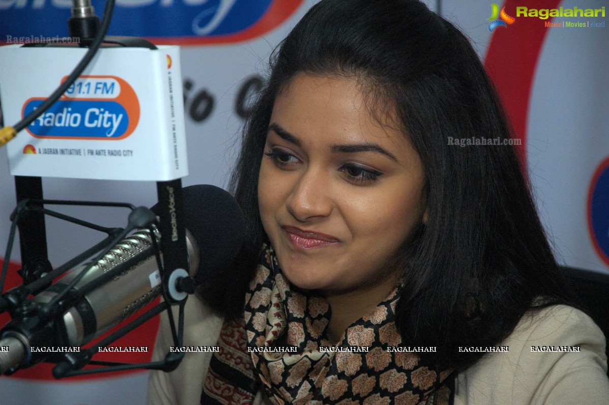 Keerthy Suresh at 91.1 FM Radio City