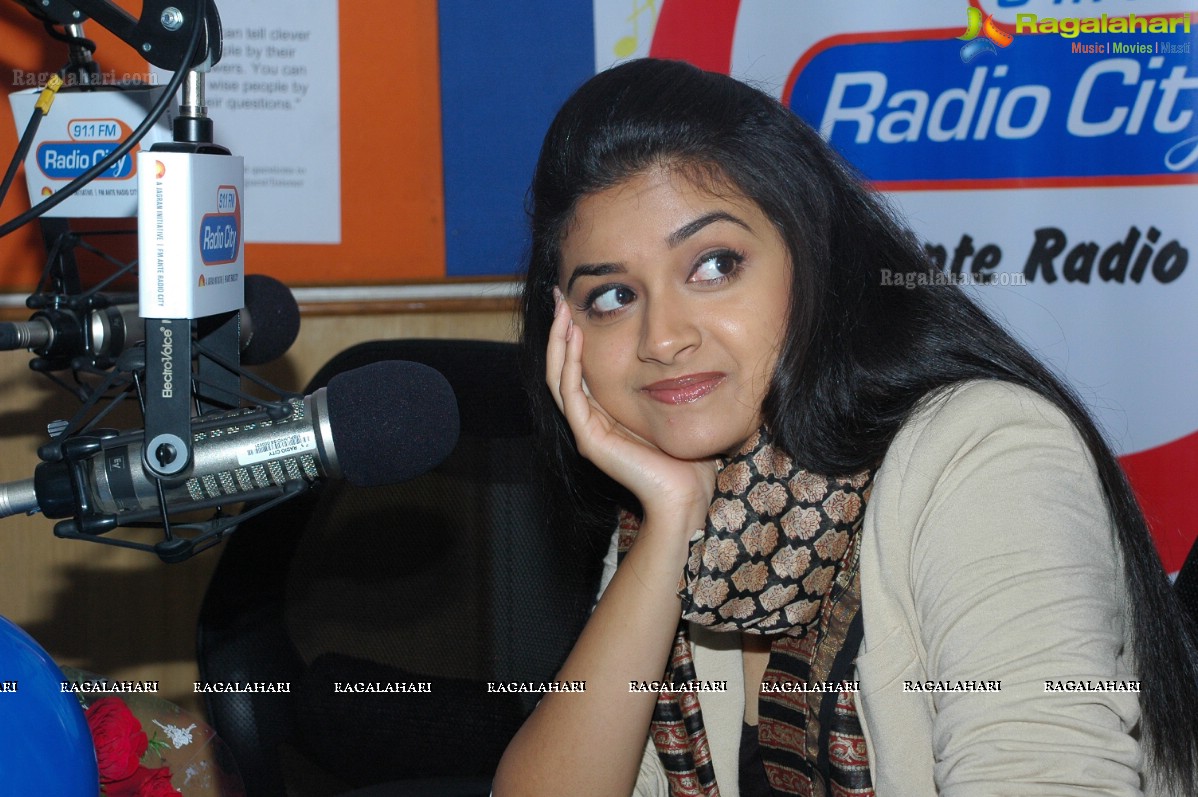 Keerthy Suresh at 91.1 FM Radio City