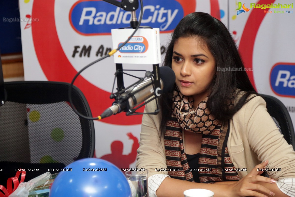 Keerthy Suresh at 91.1 FM Radio City