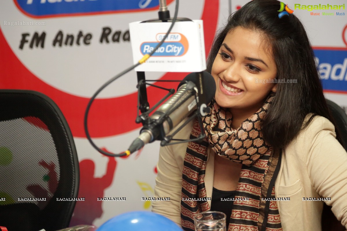 Keerthy Suresh at 91.1 FM Radio City