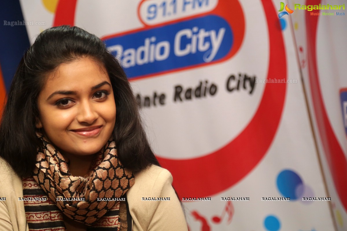 Keerthy Suresh at 91.1 FM Radio City