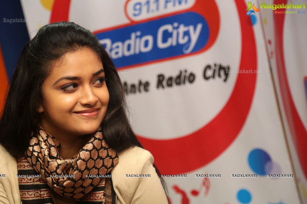 Keerthy Suresh at 91.1 FM Radio City