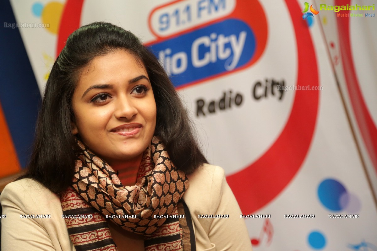 Keerthy Suresh at 91.1 FM Radio City