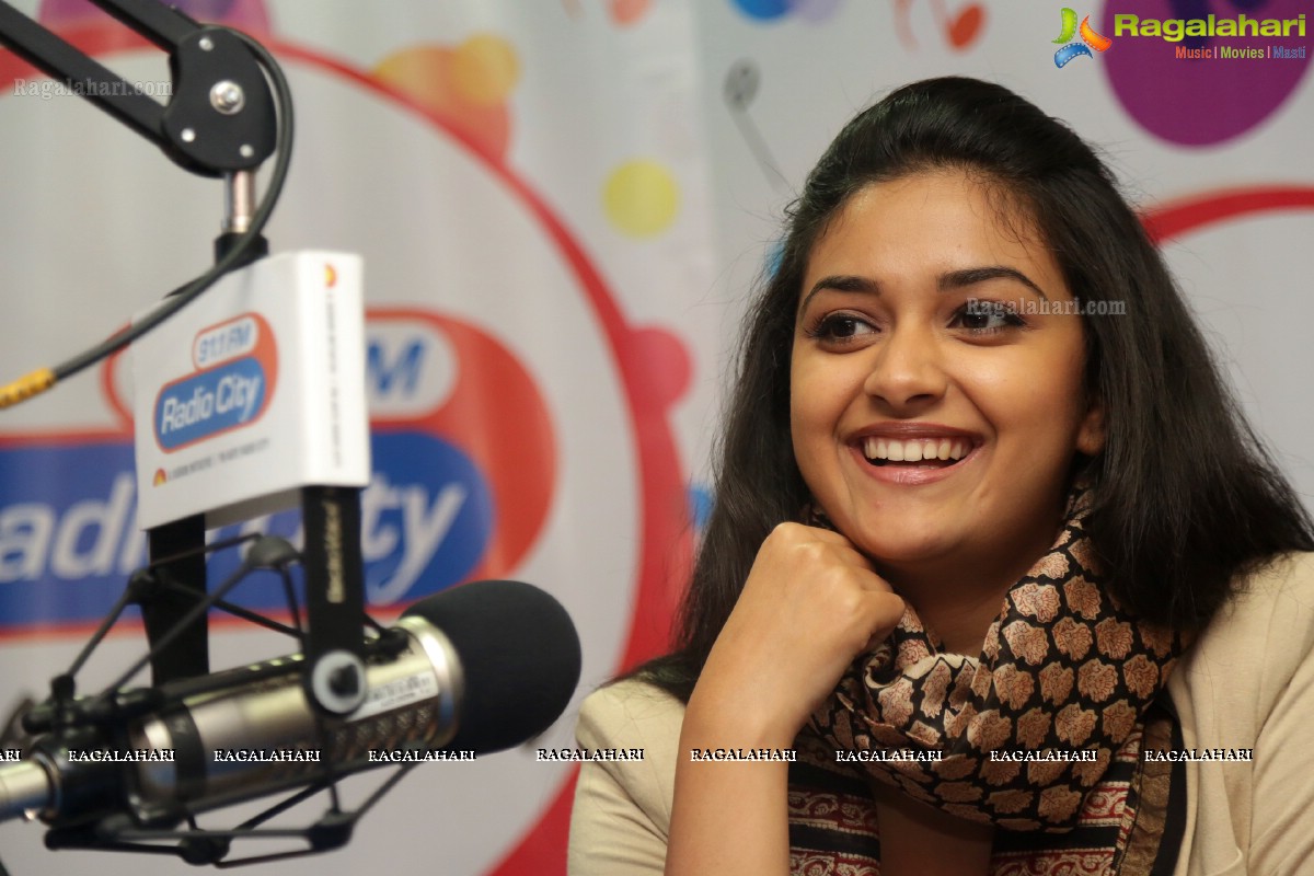 Keerthy Suresh at 91.1 FM Radio City