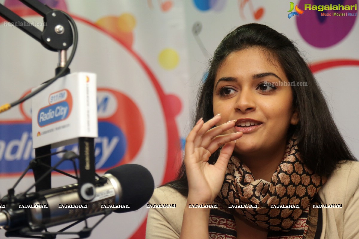 Keerthy Suresh at 91.1 FM Radio City