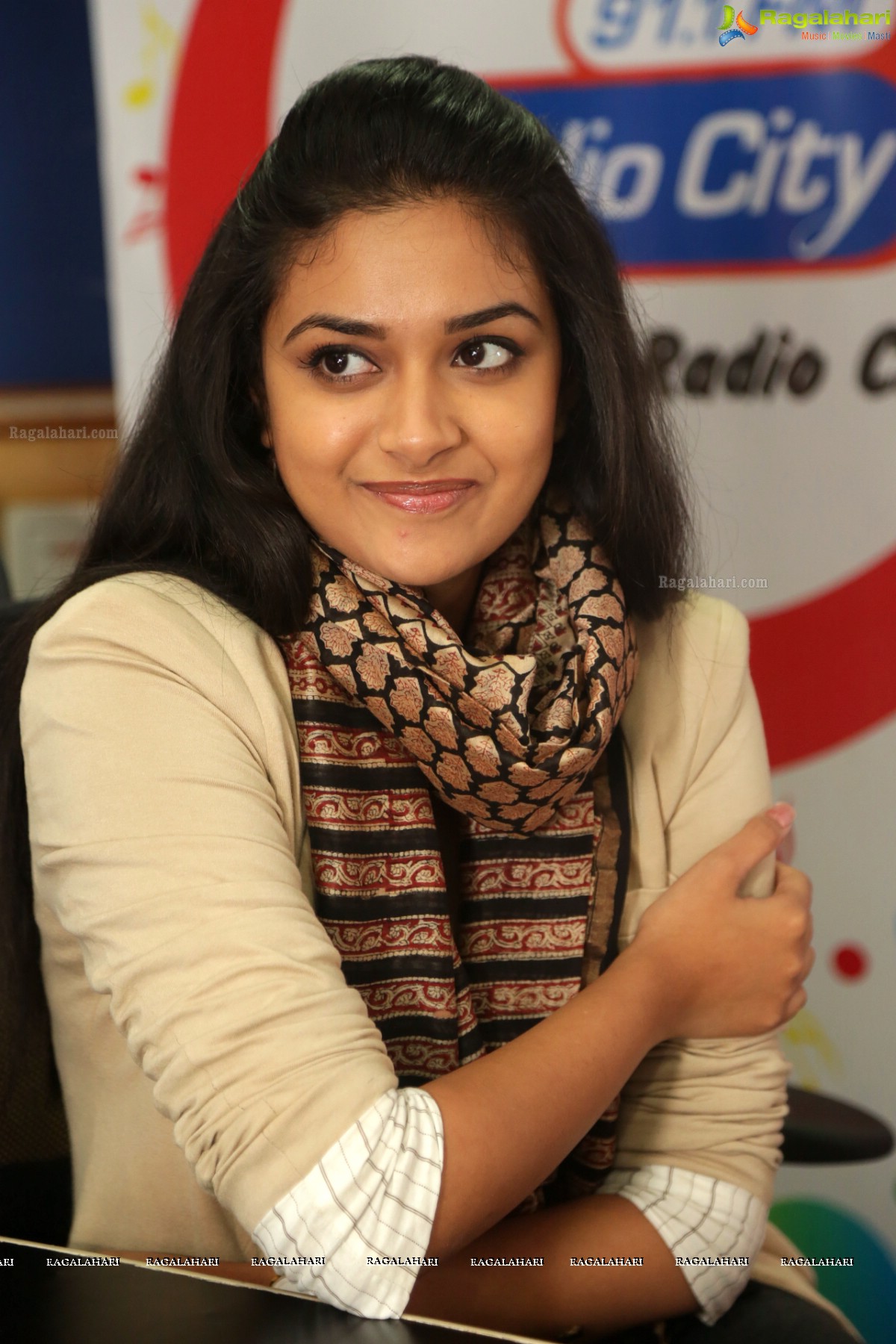 Keerthy Suresh at 91.1 FM Radio City