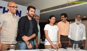 Ram Pothineni and Koneru Hampi at Amaravathi Marathon