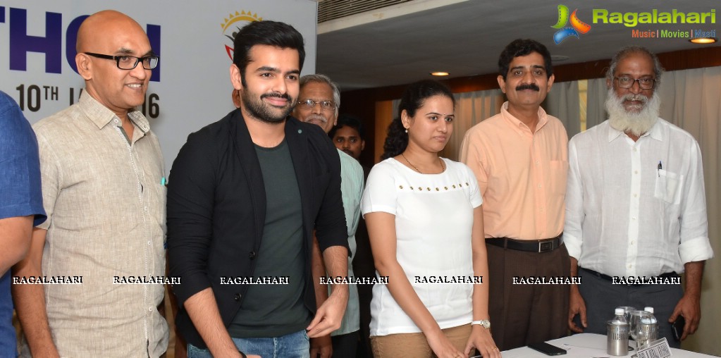 Ram Pothineni and Koneru Hampi at Amaravathi Marathon Press Meet