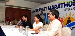 Ram Pothineni and Koneru Hampi at Amaravathi Marathon