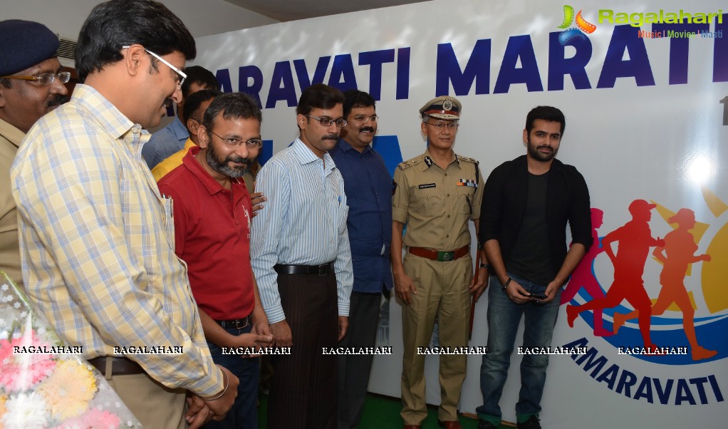 Ram Pothineni and Koneru Hampi at Amaravathi Marathon Press Meet