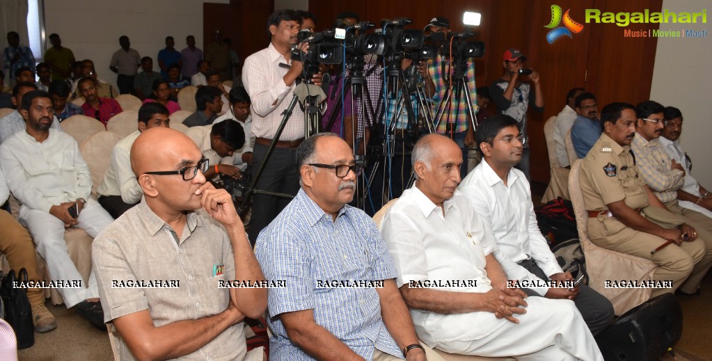 Ram Pothineni and Koneru Hampi at Amaravathi Marathon Press Meet