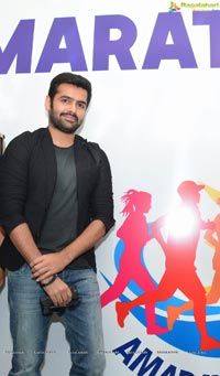 Ram Pothineni and Koneru Hampi at Amaravathi Marathon