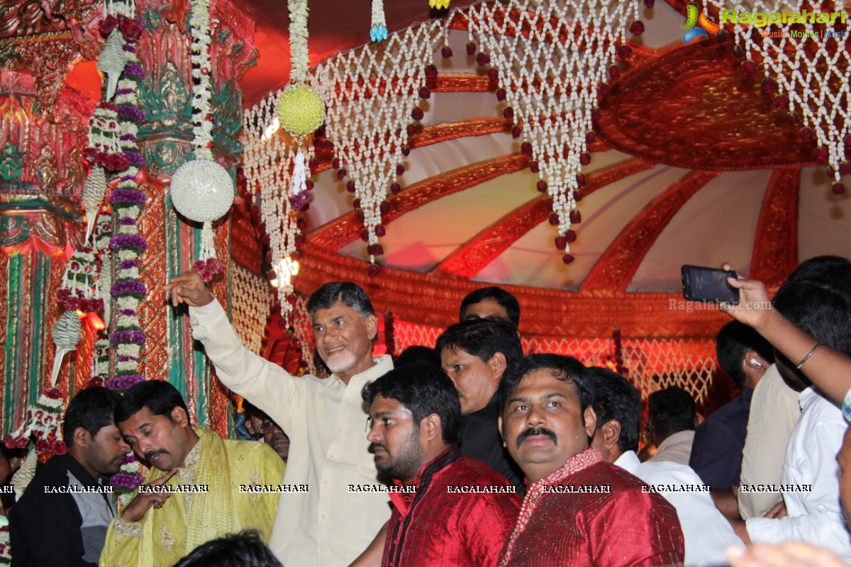 TDP MLA Revanth Reddy's Daughter Nymisha Wedding Ceremony at HITEX, Hyderabad