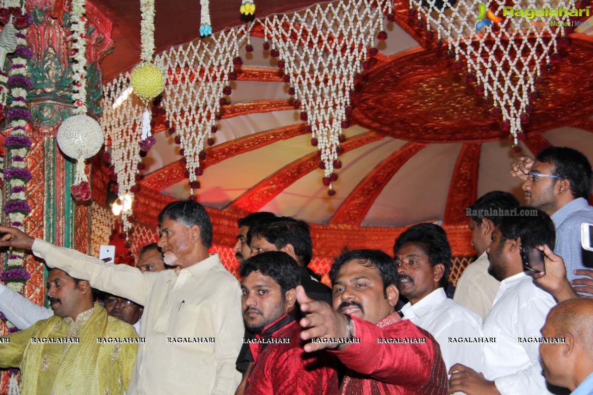 TDP MLA Revanth Reddy's Daughter Nymisha Wedding Ceremony at HITEX, Hyderabad