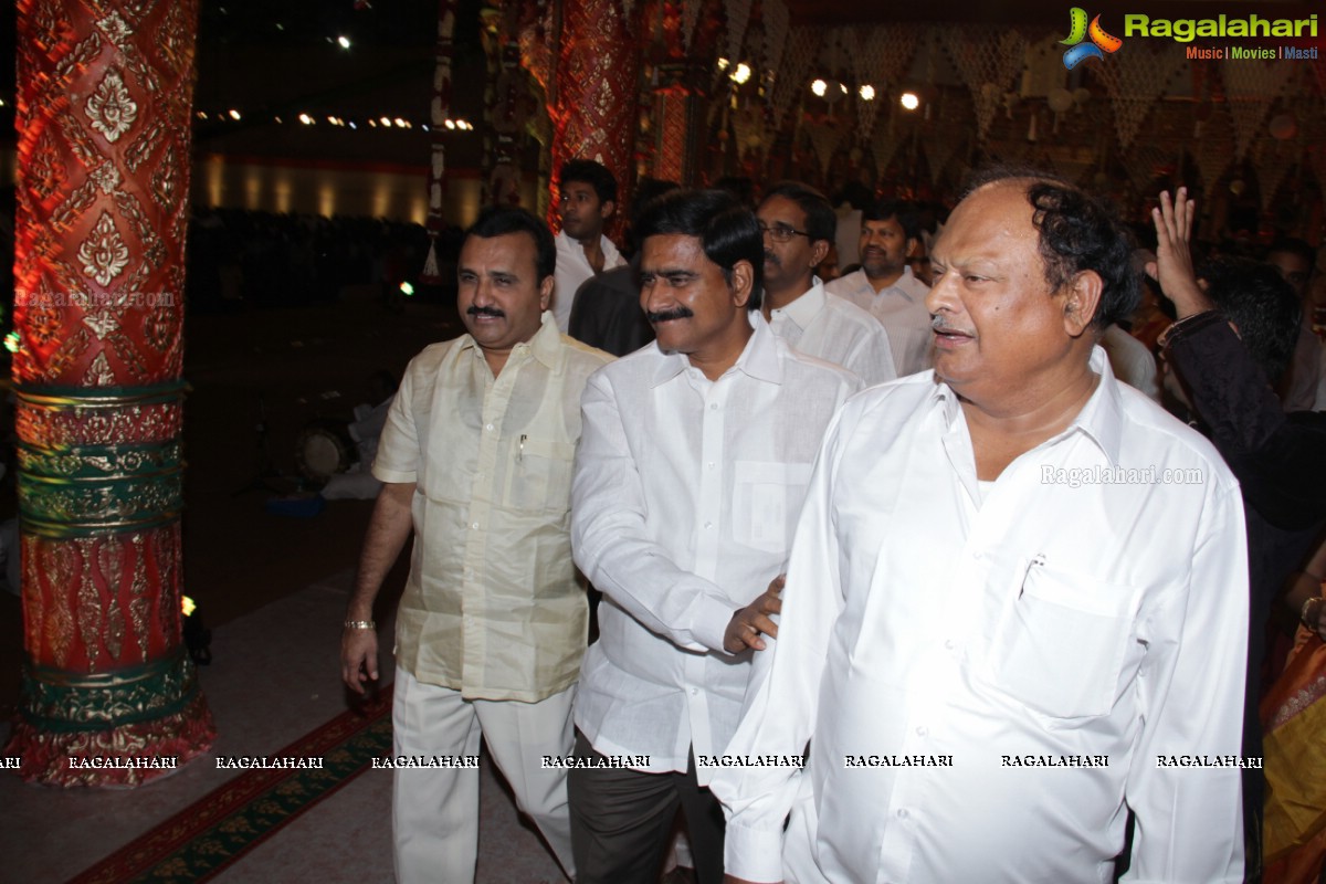 TDP MLA Revanth Reddy's Daughter Nymisha Wedding Ceremony at HITEX, Hyderabad