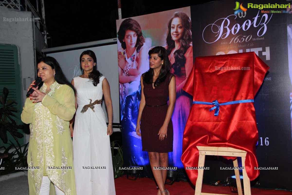 Bootz South Scope Calendar 2016 Launch by Shriya Saran and Vikram at Olive Bistro, Hyderabad