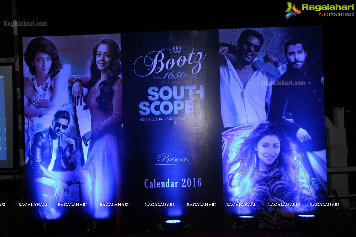 Bootz South Scope Calendar 2016 Launch by Shriya Saran and Vikram at Olive Bistro, Hyderabad