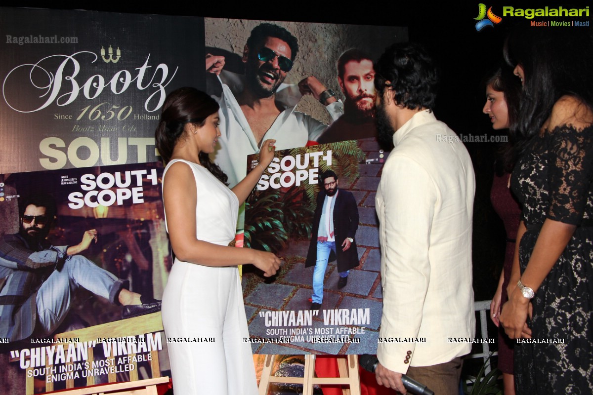 Bootz South Scope Calendar 2016 Launch by Shriya Saran and Vikram at Olive Bistro, Hyderabad