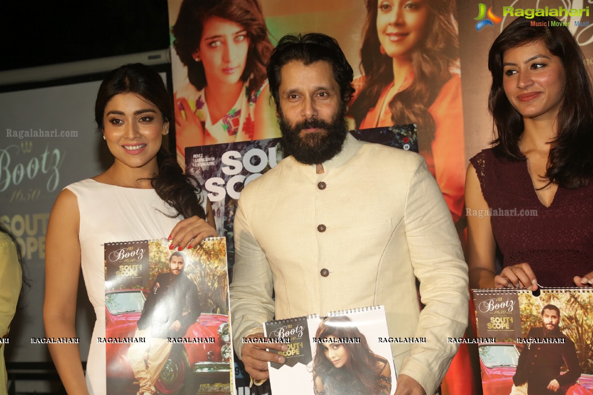 Bootz South Scope Calendar 2016 Launch by Shriya Saran and Vikram at Olive Bistro, Hyderabad