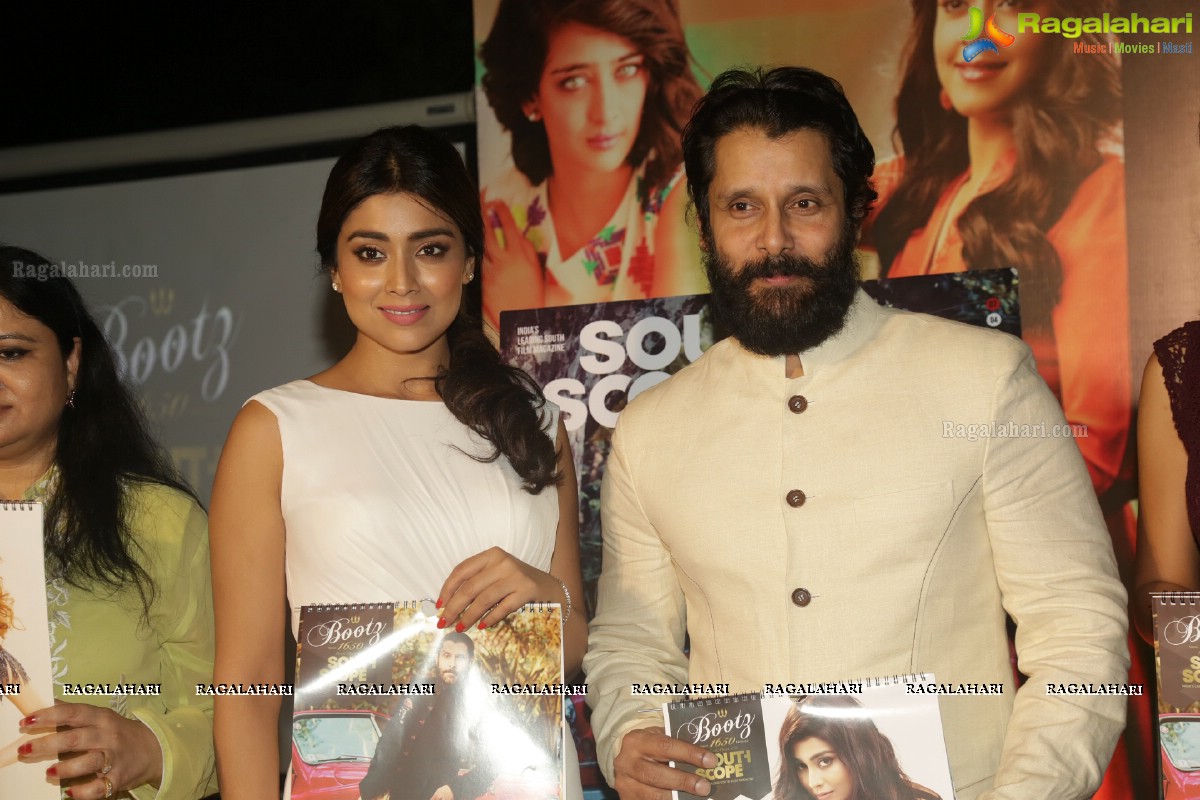 Bootz South Scope Calendar 2016 Launch by Shriya Saran and Vikram at Olive Bistro, Hyderabad