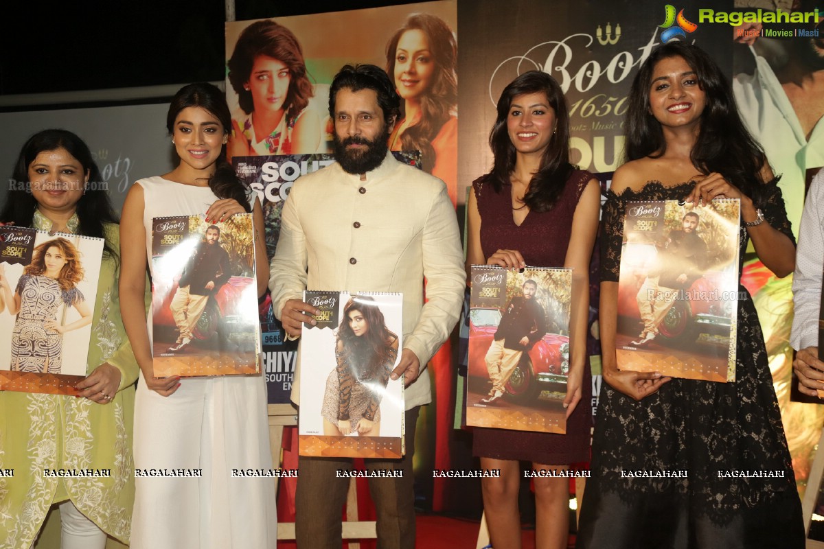 Bootz South Scope Calendar 2016 Launch by Shriya Saran and Vikram at Olive Bistro, Hyderabad