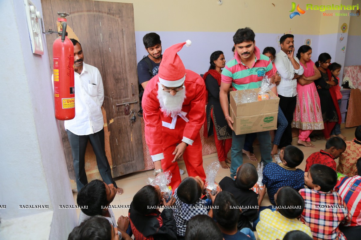 Varun Sandesh-Vithika Sheru Christmas Celebrations at Desire Society with HIV affected Children