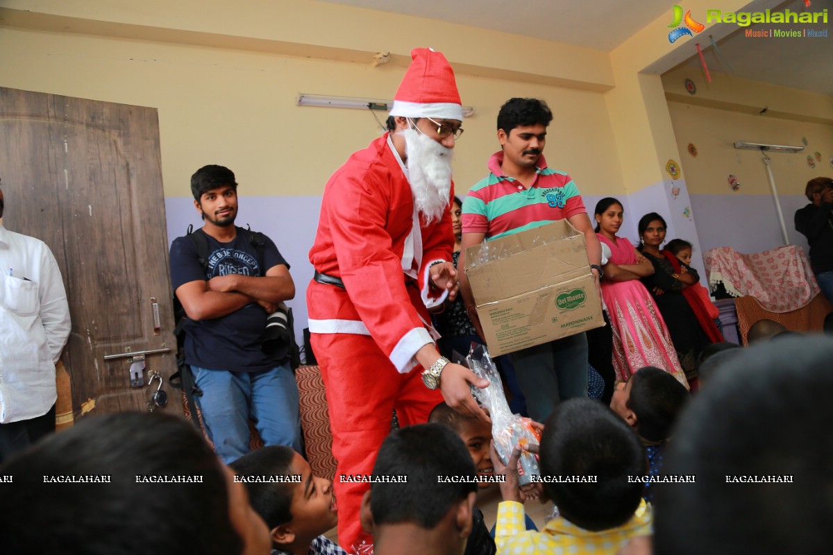 Varun Sandesh-Vithika Sheru Christmas Celebrations at Desire Society with HIV affected Children