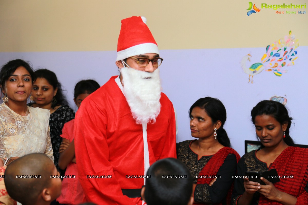 Varun Sandesh-Vithika Sheru Christmas Celebrations at Desire Society with HIV affected Children