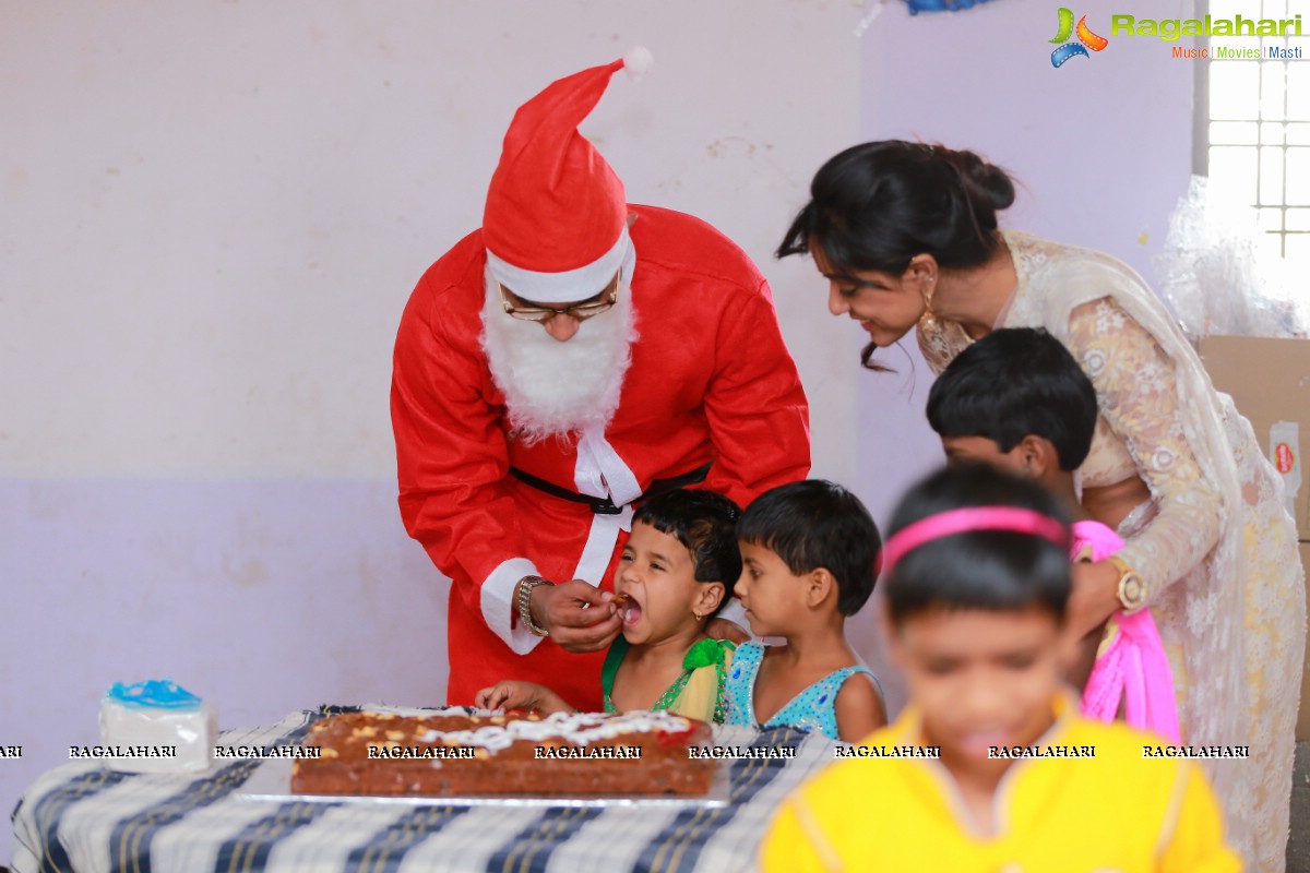 Varun Sandesh-Vithika Sheru Christmas Celebrations at Desire Society with HIV affected Children