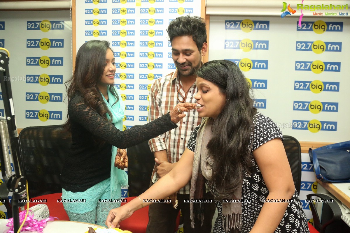 Varun Sandesh and Vithika Sheru at 92.7 Big FM, Hyderabad