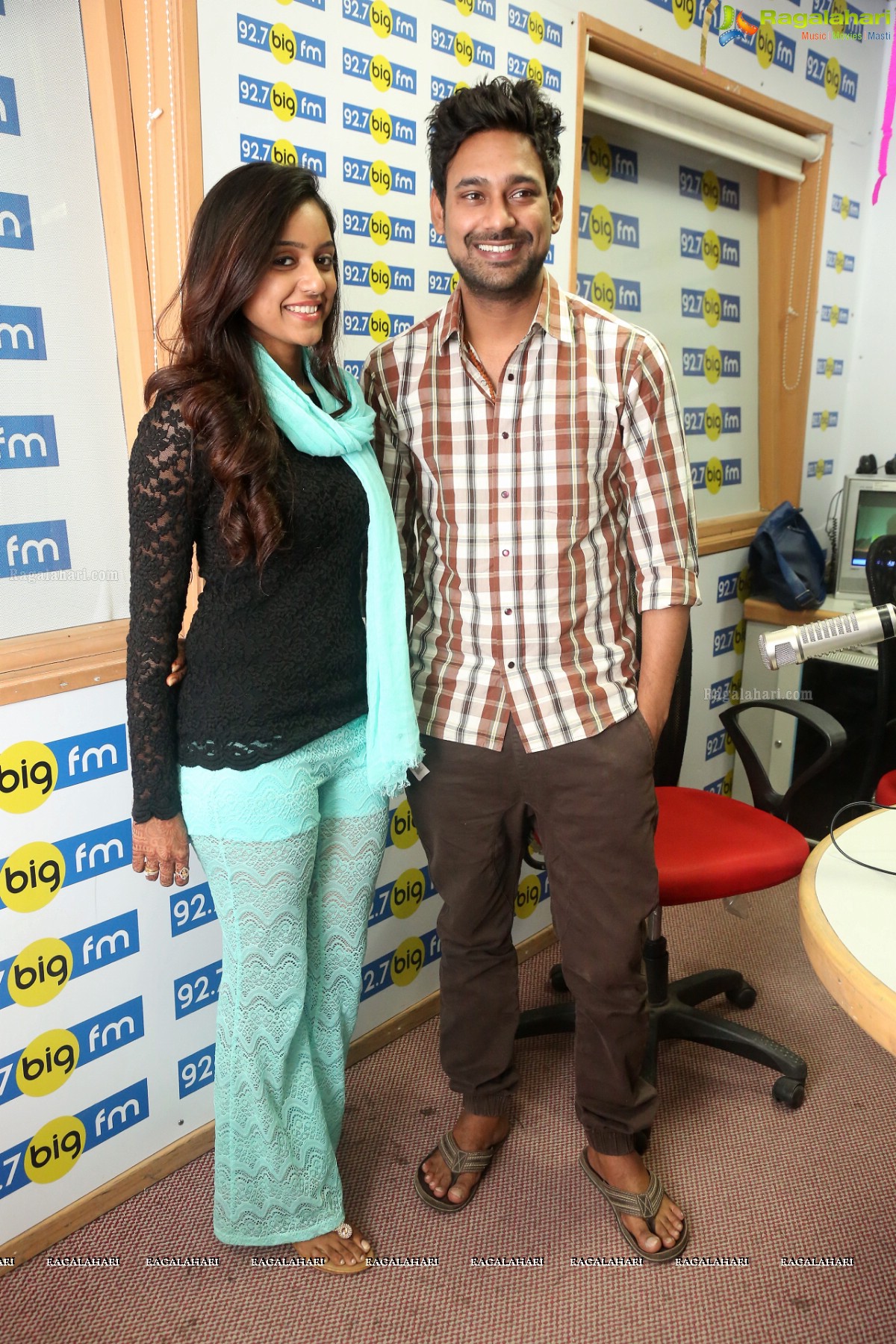 Varun Sandesh and Vithika Sheru at 92.7 Big FM, Hyderabad