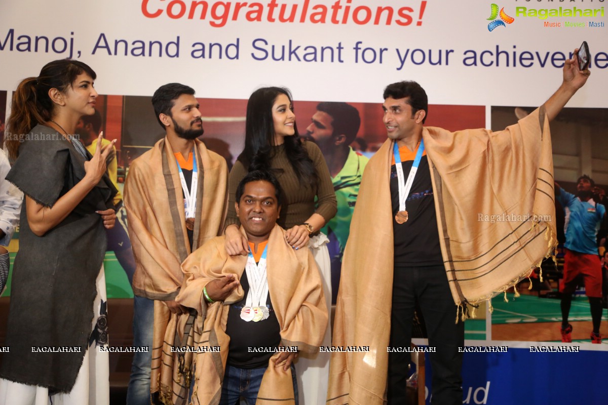 Aditya Mehta Foundation Felicitation to Asian Para Badminton Championshop Medalists at Inorbit Mall, Hyderabad