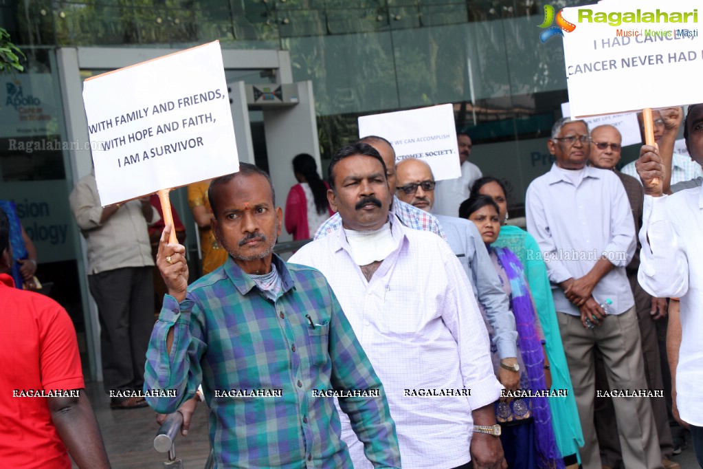 Laryngectomy Society Cancer Survivors Walk at Apollo Cancer Hospital, Jubilee Hills, Hyderabad