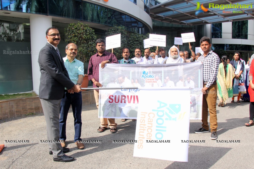 Laryngectomy Society Cancer Survivors Walk at Apollo Cancer Hospital, Jubilee Hills, Hyderabad