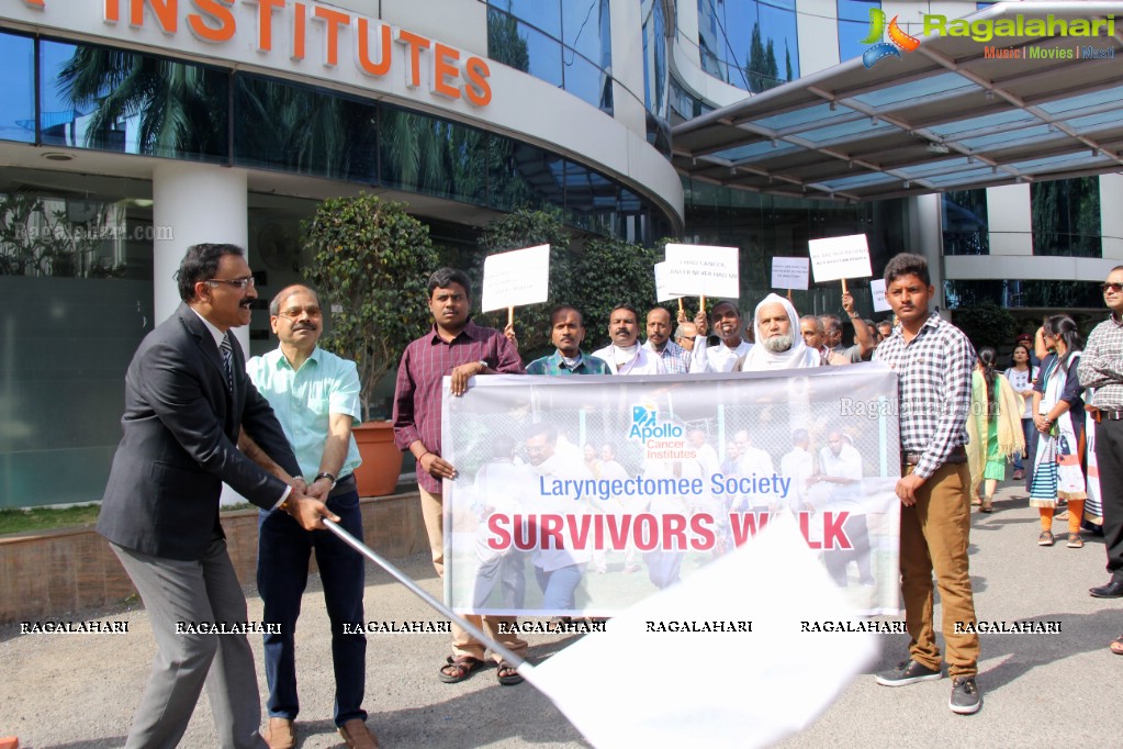 Laryngectomy Society Cancer Survivors Walk at Apollo Cancer Hospital, Jubilee Hills, Hyderabad