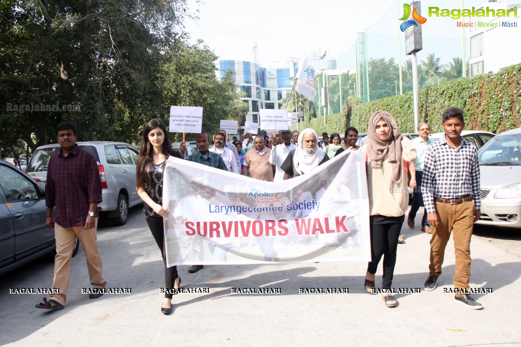 Laryngectomy Society Cancer Survivors Walk at Apollo Cancer Hospital, Jubilee Hills, Hyderabad