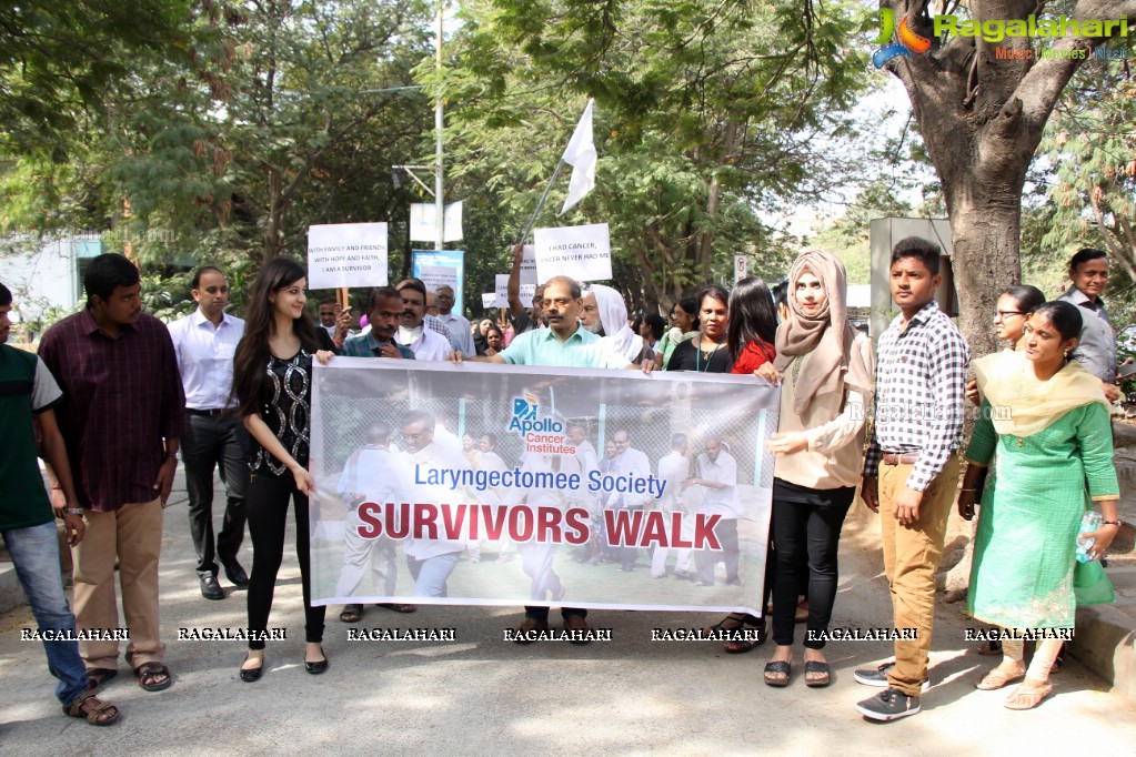 Laryngectomy Society Cancer Survivors Walk at Apollo Cancer Hospital, Jubilee Hills, Hyderabad