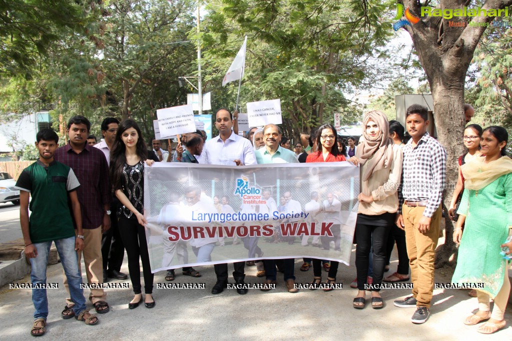 Laryngectomy Society Cancer Survivors Walk at Apollo Cancer Hospital, Jubilee Hills, Hyderabad