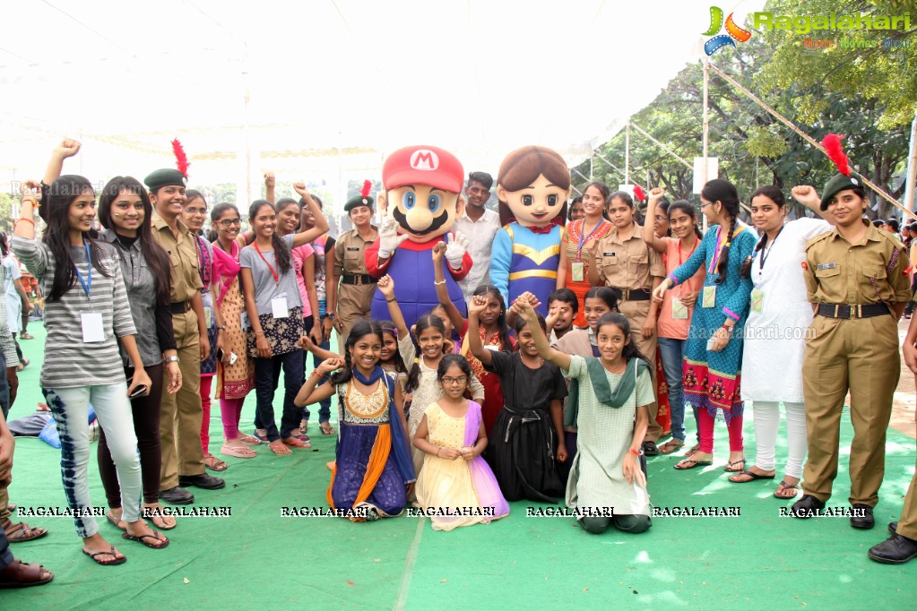 Chiguru - Fun Activity Day for Poor Children from Govt. Schools by Youth For Seva at Narayanamma Women's Engineering College