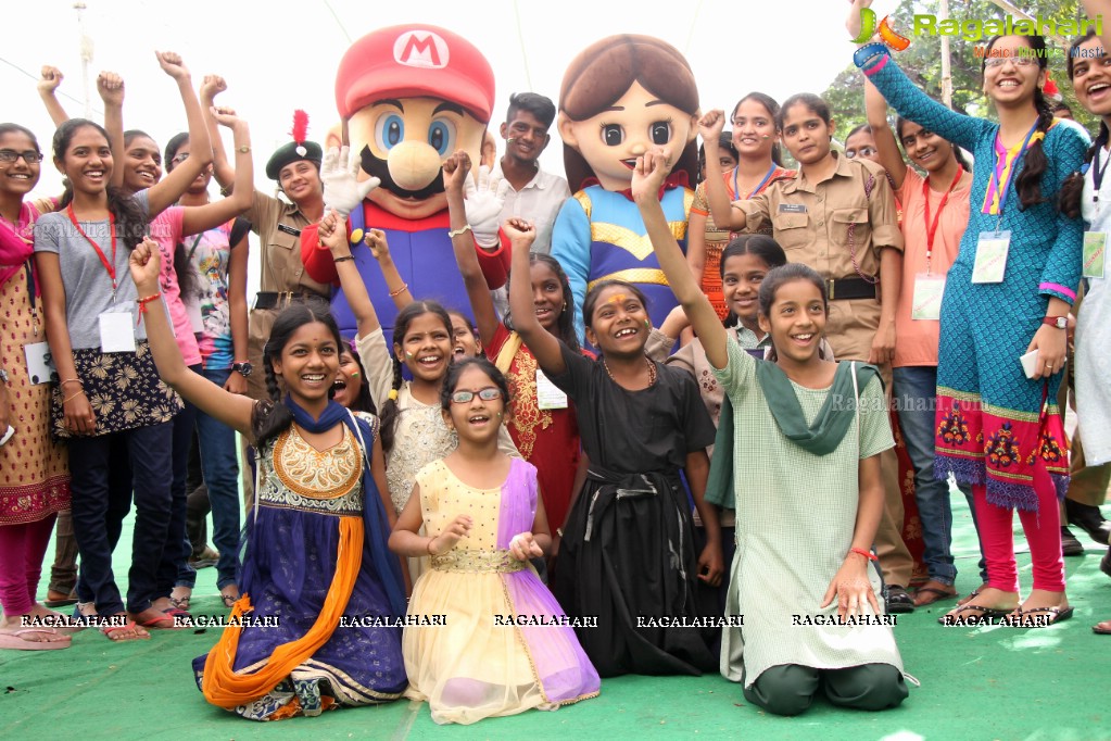 Chiguru - Fun Activity Day for Poor Children from Govt. Schools by Youth For Seva at Narayanamma Women's Engineering College